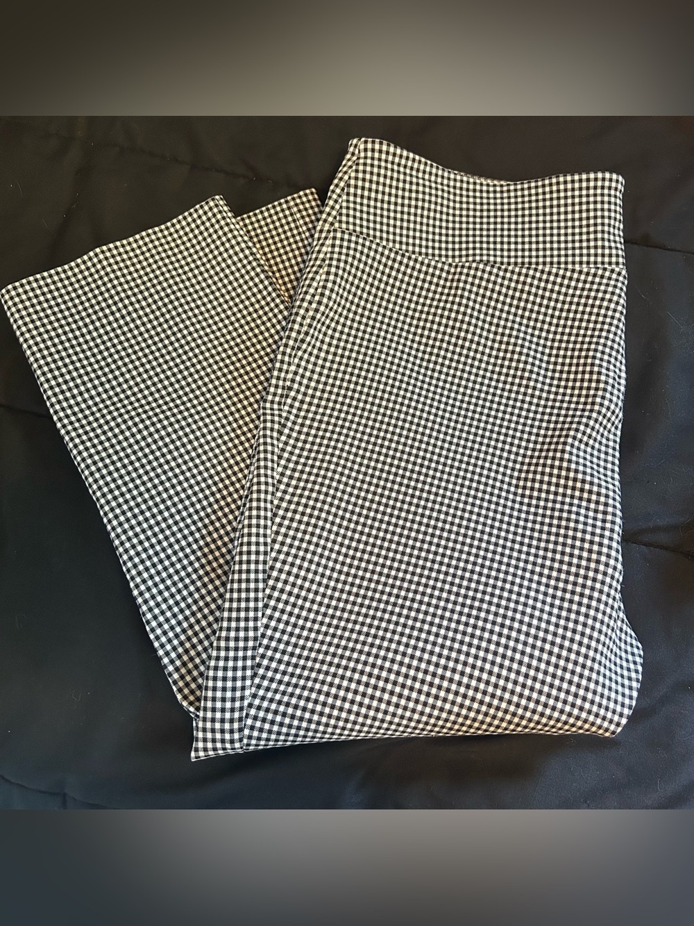 Jules & Leopold Black and White Gingham Pull-On Ankle Pants